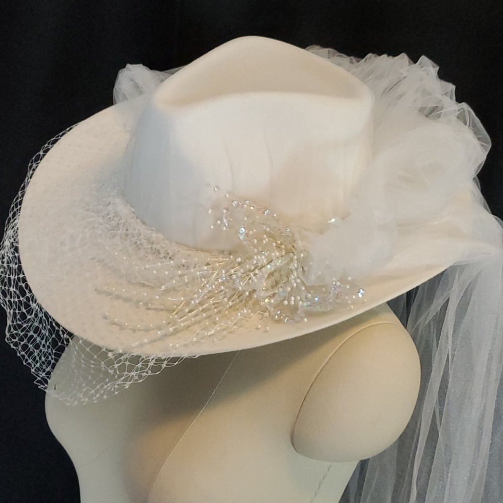 Bailey 7 1/8 western wedding bridal hat